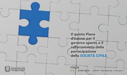Partecipazione della società civile al quinto Piano d'Azione Nazionale per il governo aperto in Italia (5NAP)