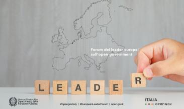 Parola Leader davanti alla mappa dell'Europa