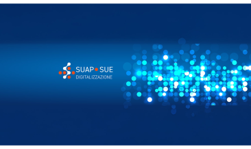 immagine blu con logo SUAP SUE