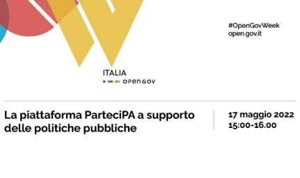 Cartolina dell'evento La piattaforma ParteciPA a supporto delle politiche pubbliche 