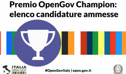 elenco delle candidature ammesse al Premio Open Gov Champion