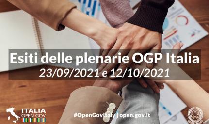 Esiti delle plenarie OGP Italia del 23/09/2021 e del 12/10/2021