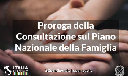 Prorogata la consultazione sul Piano Nazionale per la Famiglia