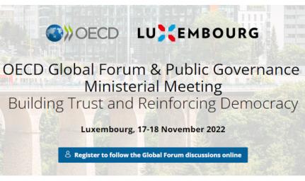 Grafica con titolo dell'evento OECD Global Forum