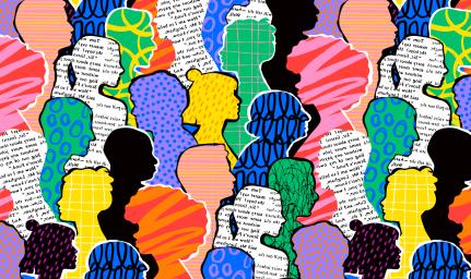 sagome colorate di persone