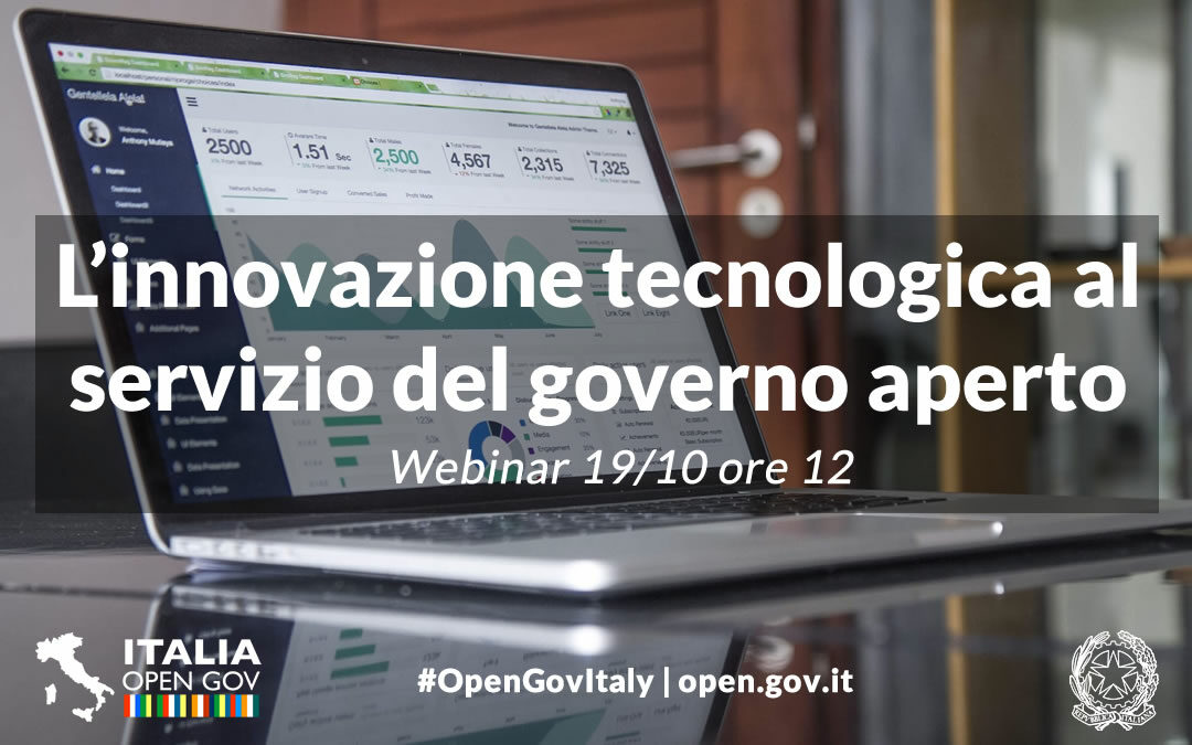 L’innovazione tecnologica al servizio del governo aperto: un webinar il 19 ottobre